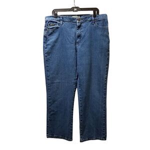 Lee Relaxed Straight Leg Jeans at the Waist Blue Stretch Denim Jeans 18 Short